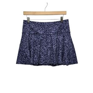 Athleta Skort Womens Medium Blue Purple Ace Printed 13.5" Tennis Built-in Shorts